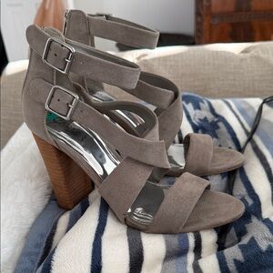 Carlos by Carlos Santana Taupe Strappy Heels